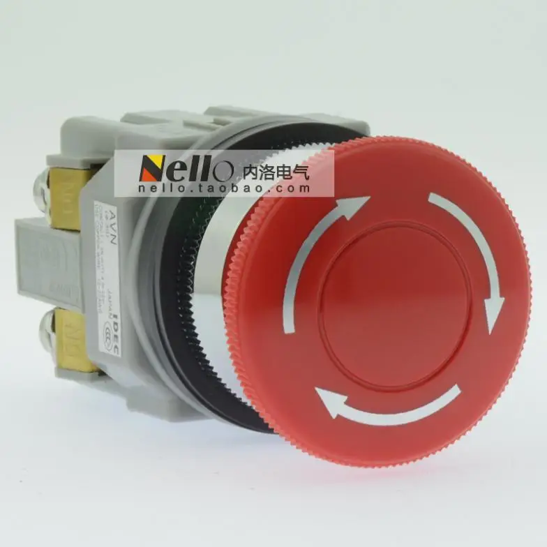 Genuine Japan and spring IDEC 30mm aperture stop button switch AVN311NR AVN301NR AVN302NR AVN310NR AVN320NR AVN322NR -10PCS