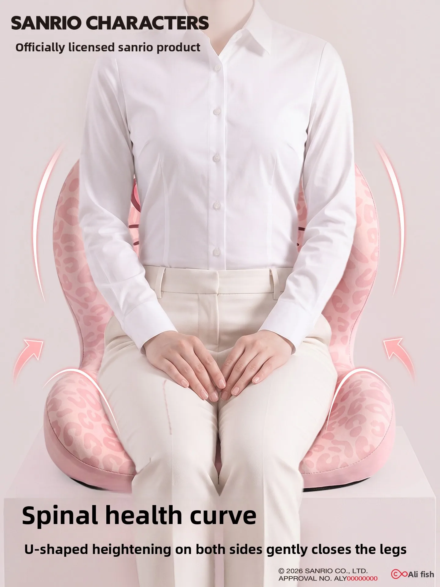 Integrated Seat Cushion with Back Support, Office Chair Pad for Long Sitting, Lower Back Support Pain Relief