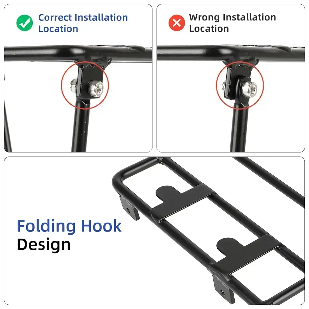 Rack Basket Shelf Rear Shock Absorber Anti-Theft Anti-skid Basket Rear Storage 1Pc Accessories Electric Scooter