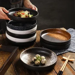 Japanese Ceramic Disc Creative Western Food Plate Pizza Plate Spaghetti Flat Plate Nordic Household Restaurant Tableware