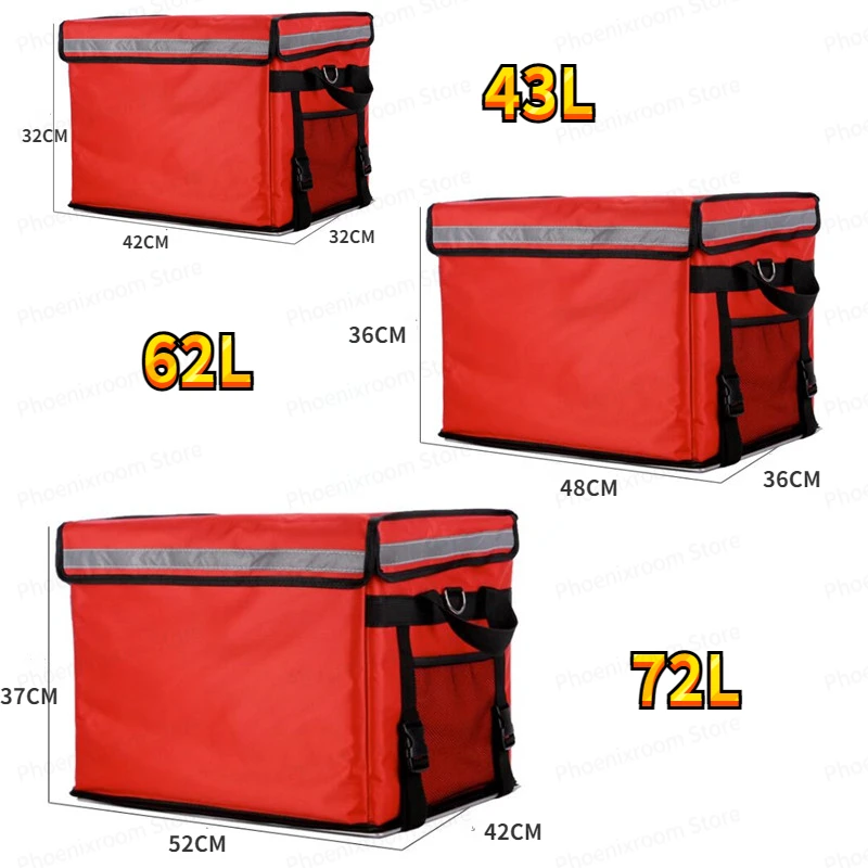 43L/62L/72L ripiano posteriore per bicicletta scatola da asporto cestino da Picnic portatile borsa isolante refrigerata da campeggio all\'aperto