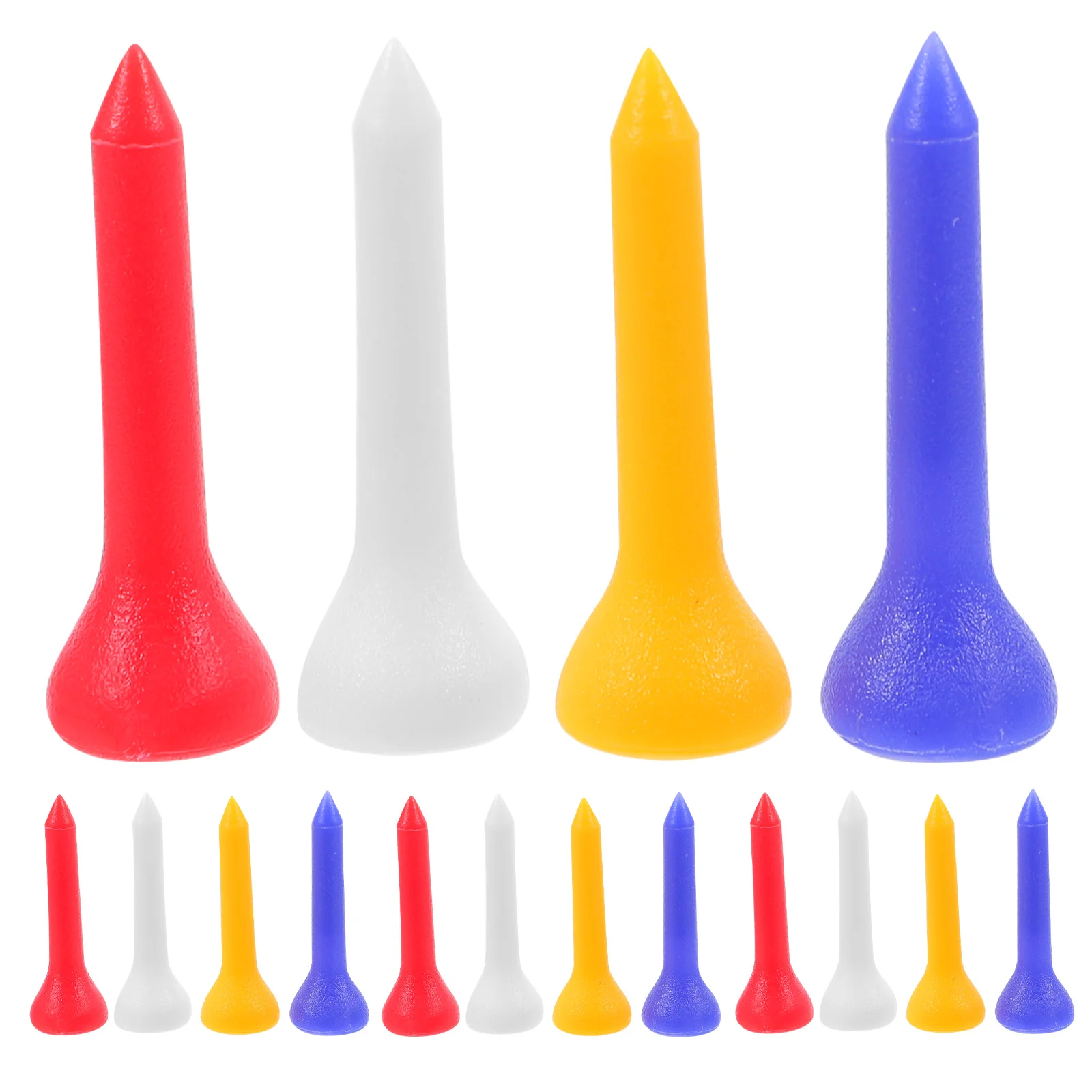 

100pcs Golf Tees Colored Short Durable Plastic Unbreakable Lightweight Visible for Golf Course Practice Accessories