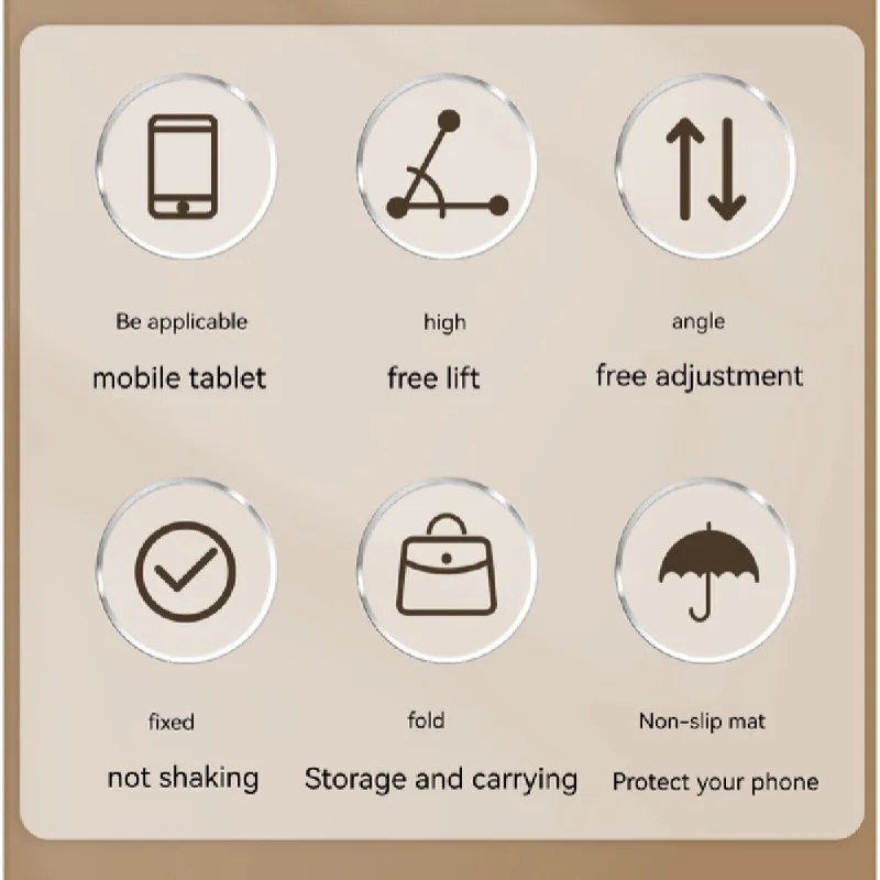 Desktop Phone Stand 360 Degree Rotating Foldable Lazy Stand Tablet Live Portable Phone Stand Telescopic Adjustable Accessories