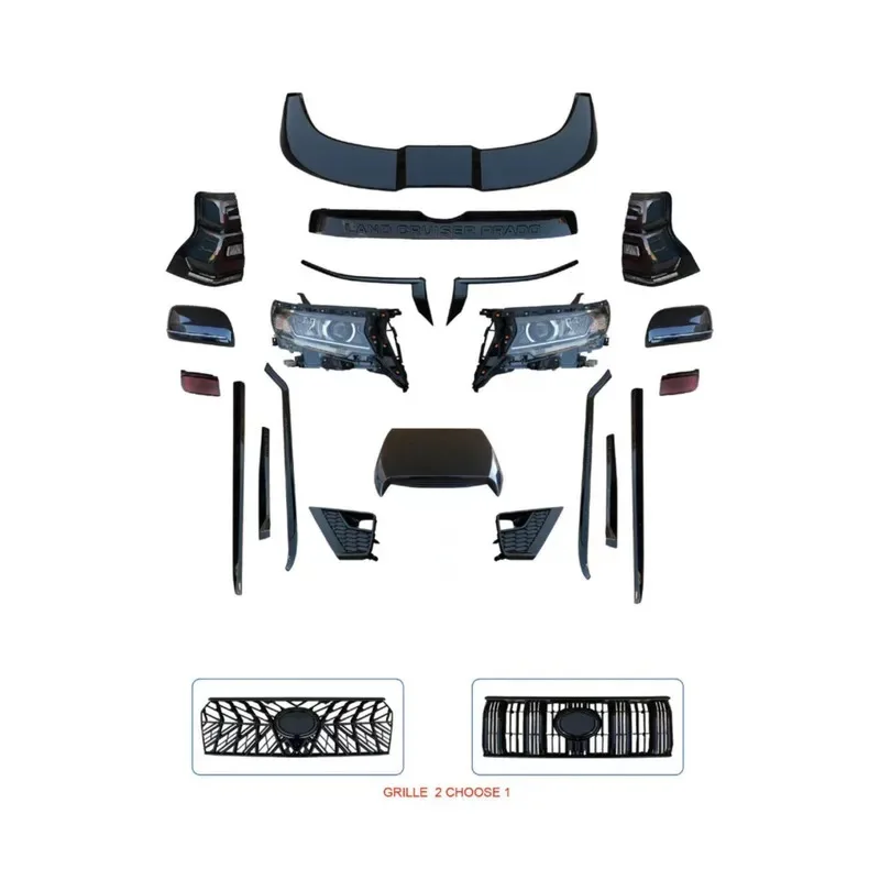 

Factory Wholesale Factory Hot Selling Car bumper facelift edition black front bumper grille body kit for land cruiser prado 150