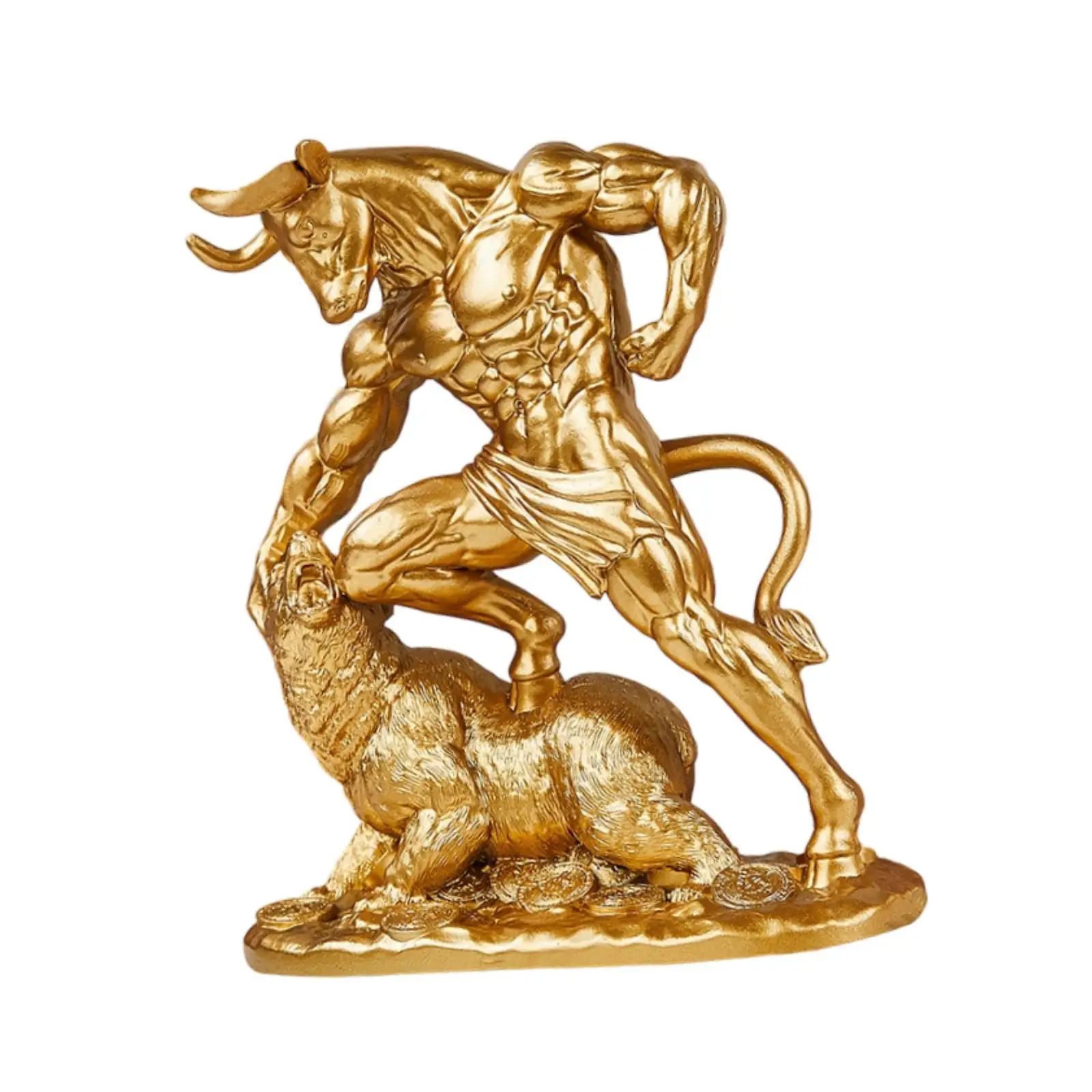 Bull Bear Statue Ornament Collection Home Office Decor Prosperity Sculpture for Financial Broker Investors Housewarming Gift