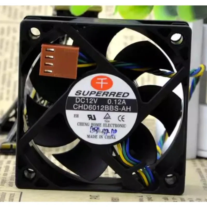 

New Cooler Fan For SUPERRED CHD6012BBS-AH 12V 0.12A 6CM 6020 4-wire PWM Temperature Controlled Cooling Fan 60X60X20mm
