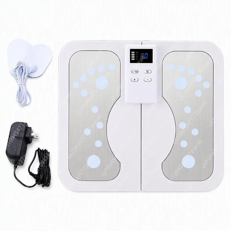 EMS Foot Heated Massager Portable Folding Low Frequency Pulse Foot Massager Electric Heating Pulse Muscle Massage Relief Device