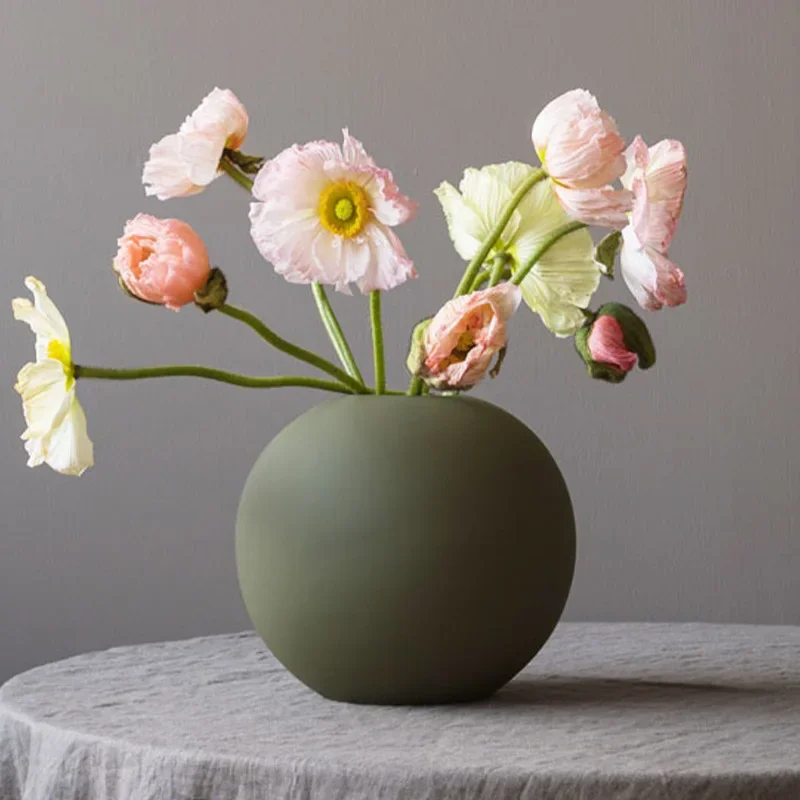 Сферическая ваза Nordic Morandi, модель входа в гостиную, украшение журнального столика