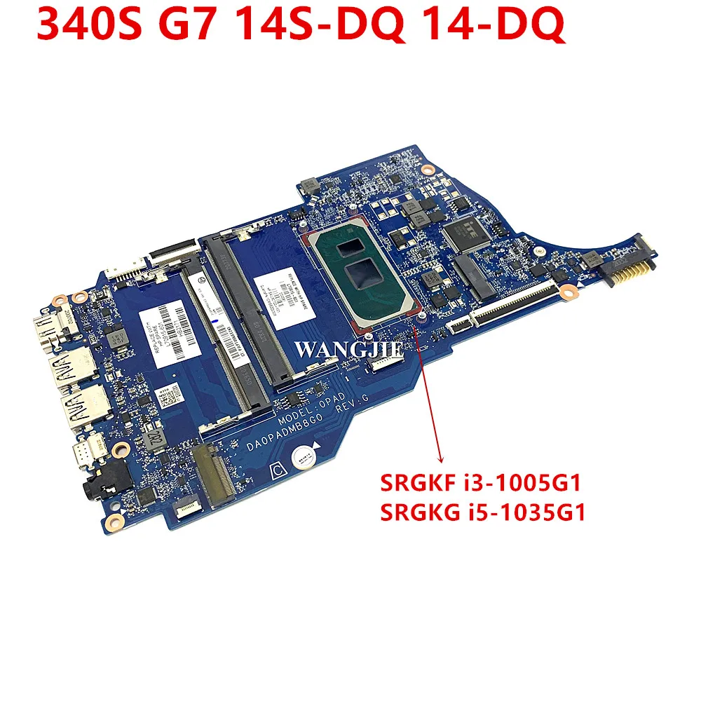 0PA For HP 14s-dq0000TU 14S-DQ 14-DQ 340s G7 Laptop Motherboard DA0PADMB8G0 L70914-601 L70916-601 I3 I7 10TH 100% Working