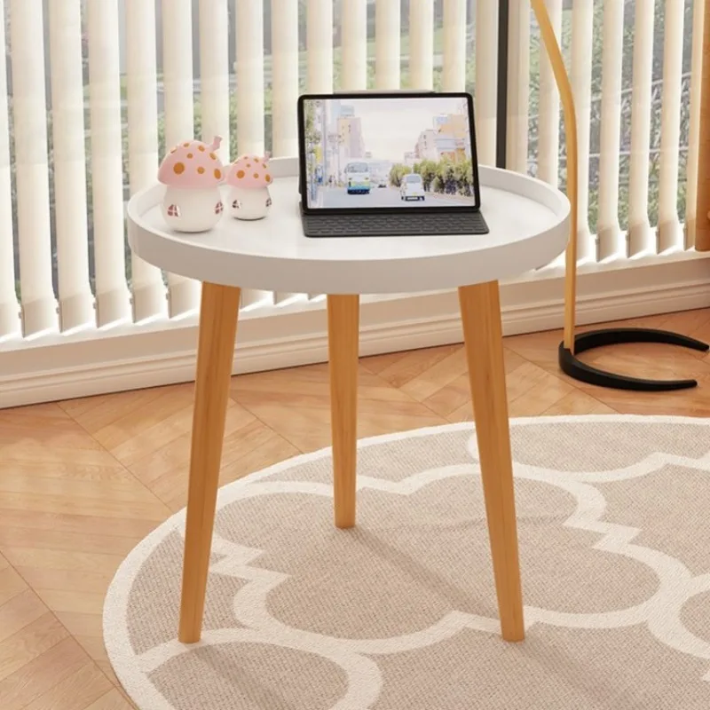 Nordic Small Round Table Coffee Table Sofa Side Balcony Bedroom Simple Rental Room Living Room Simple