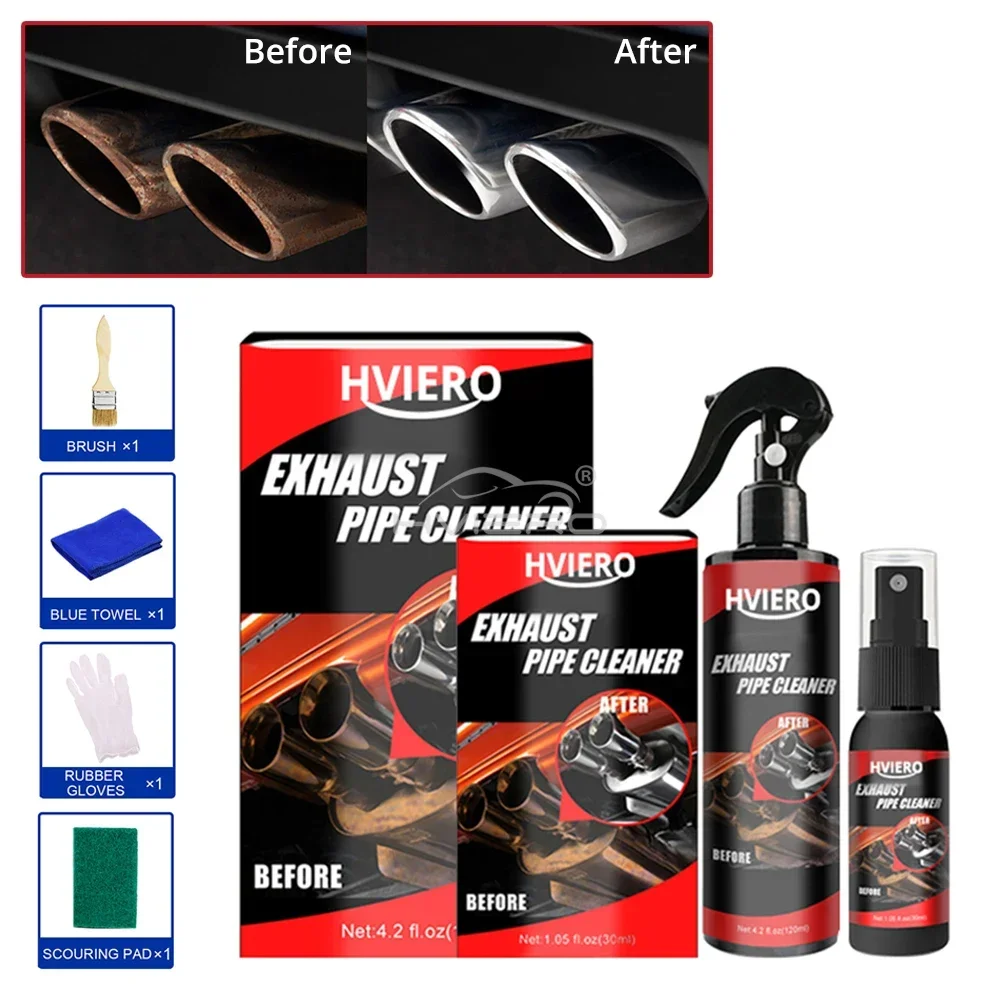 Remover Rust Car Exhaust Pipe Anti-Rust Spray Metal Surface Cleaner Multi-Purpose Maintenance Sponge Reliant Brush Clean Care