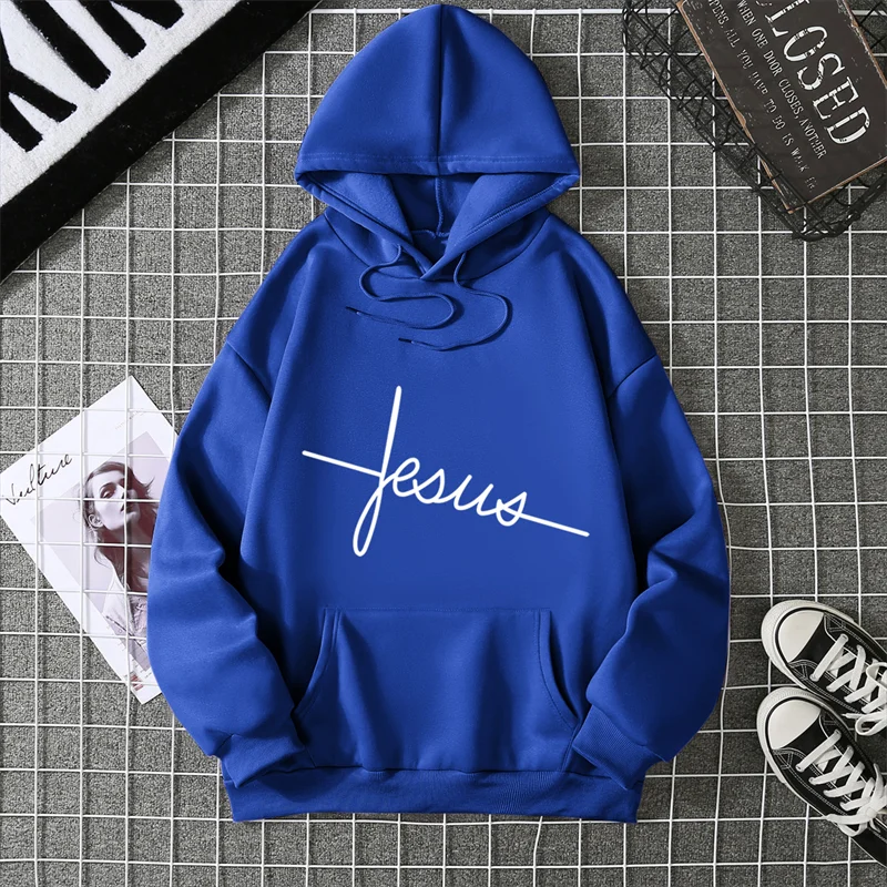 Faith พิมพ์ Hoodie สําหรับผู้หญิงคุณภาพสูง Hooded เสื้อแขนยาว All Season สุภาพสตรีกลางแจ้ง Casual Sporty เสื้อ