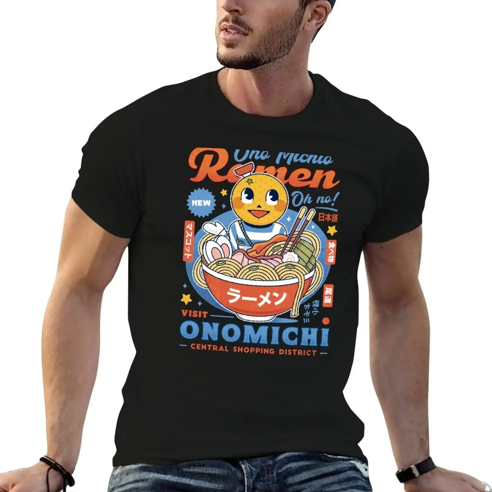 Ono Michio Ramen T-Shirt graphic t shirt vintage shirts graphic kawaii clothes men clothings