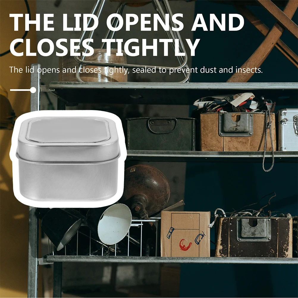 

9 Pcs Storage Boxes Tinplate Containers Beads Multifunctional Holders Durable Matte Transparent Tinplate Storage Container