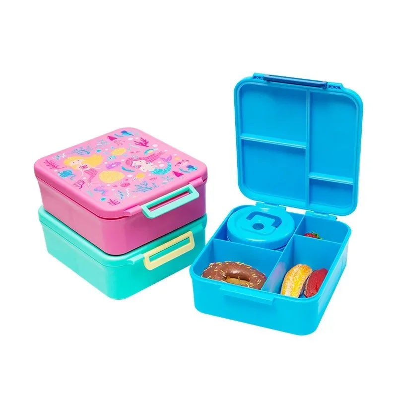 1 Set Bento Lunch Box for Kids with 8oz Insulated Vacuum Food Jar, Food Containers School,Microware&Dishwasher Safe Lunch Boxes