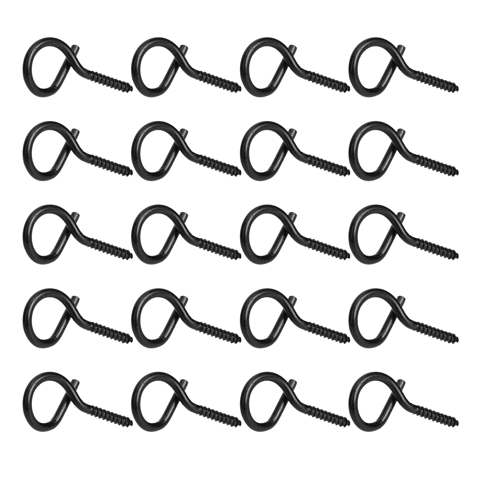 

20pcs Screw Ring Hooks 40x55mm Heavy Duty Iron Eye Bolt Outdoor Wires Christmas Lights Bird Cages Ropes Flower Pots