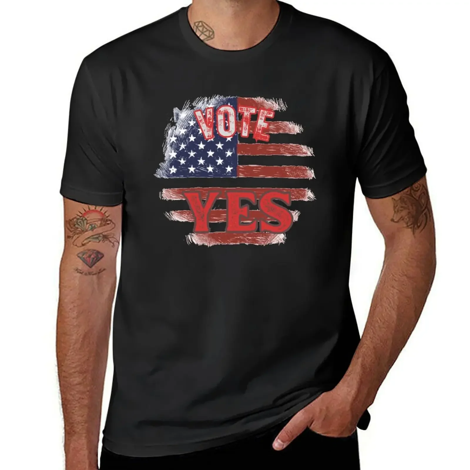 Vote Yes is Patriotic President Vote T-Shirt basketball graphic tees anime figures shirts graphic tees mens t shirts top quality