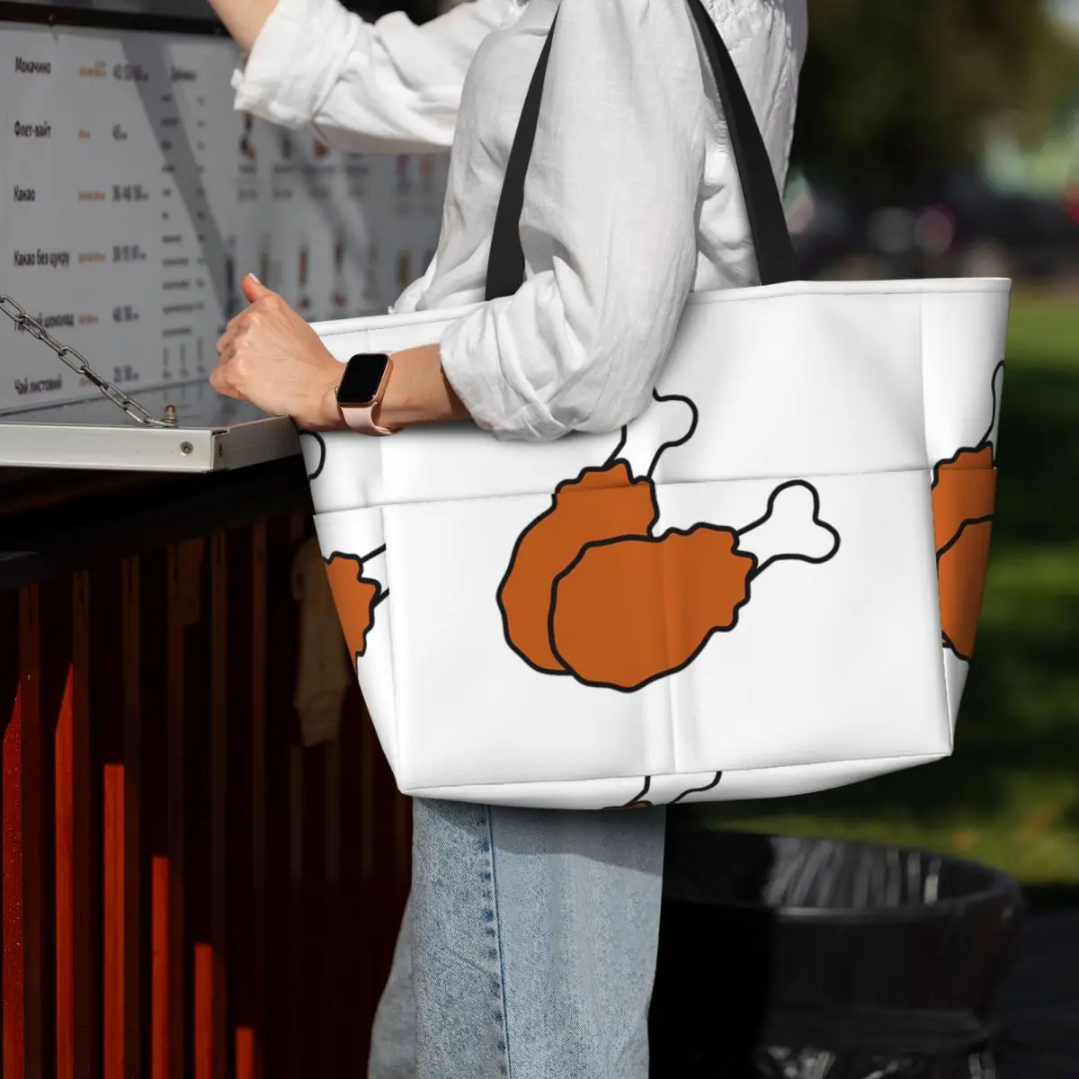 لطيف فرايد تشيكن الساقين حقيبة حمل على الشاطئ حقيبة رياضة رياضة اليوغا واق من المطر كبير حمل حقيبة المرأة حقيبة سفر حقيبة اللياقة البدنية