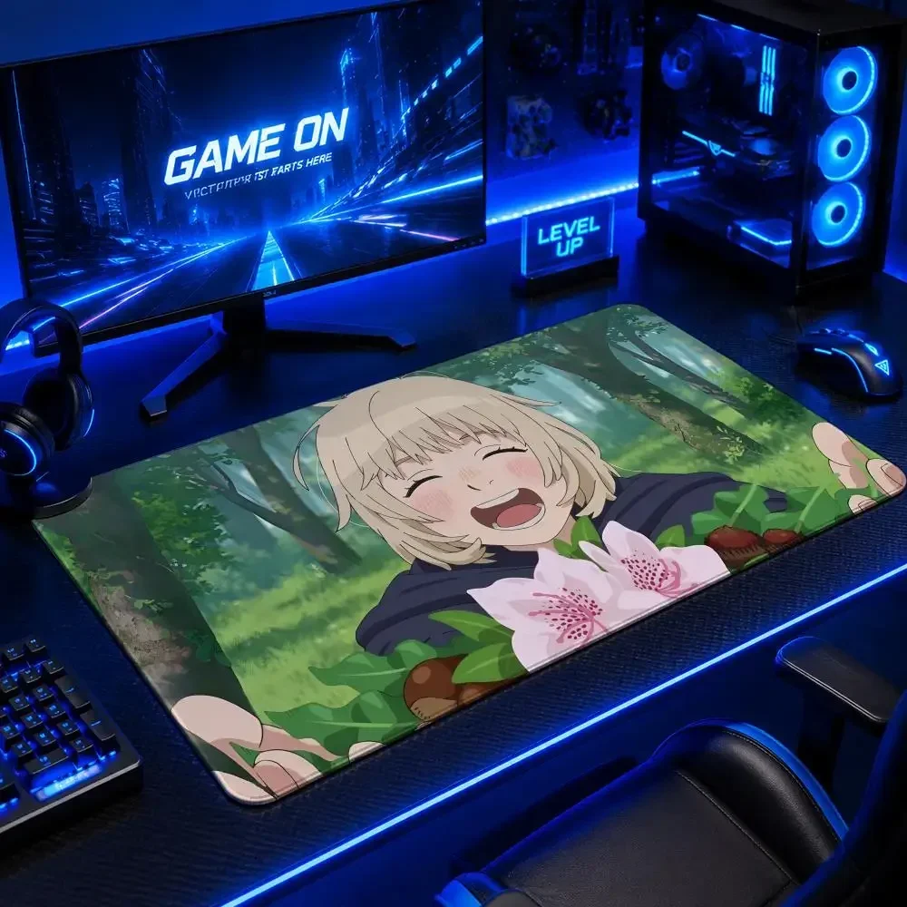 Delicious D-DDelicious in DungeonS Mouse Pad Gaming Mouse Pad Desk Mat Waterproof Non-Slip Rubber Base Stitched Edges Office