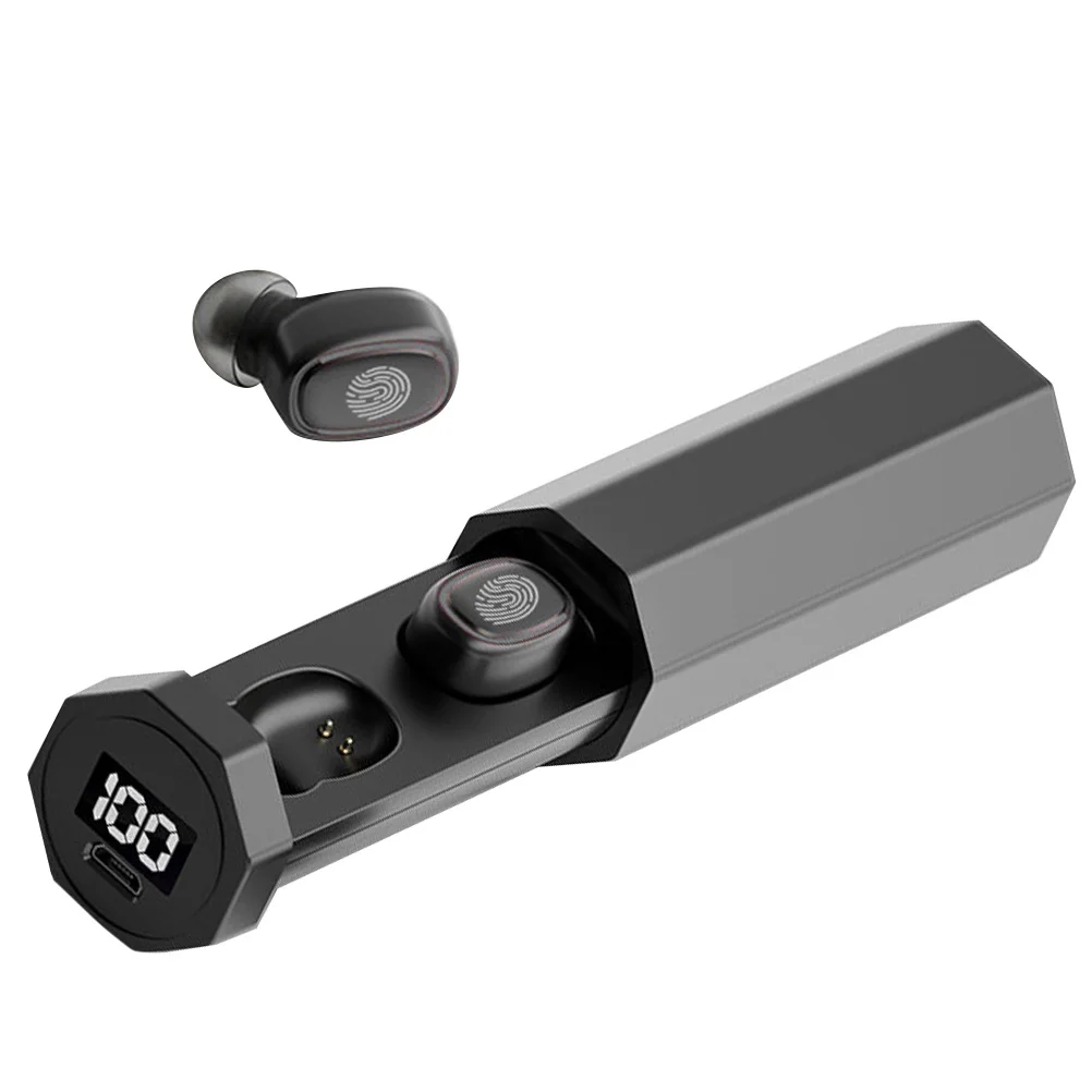 

1Set Wireless Earphone Headphone in-Ear Sports Earpiece with Noise Cancellation Bass Sound for Running Driving Outdoor