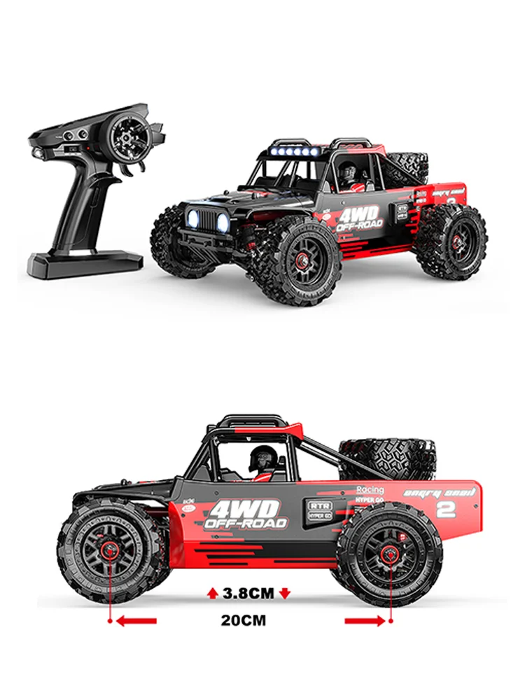 MJX HYPER GO 14209 V3.0 1/14 RC auto borstelloze 2.4G afstandsbediening 75 km/u 4WD hoge snelheid off-road racen RC vrachtwagen hobby elektrisch speelgoed jongen cadeau - afbeelding 2