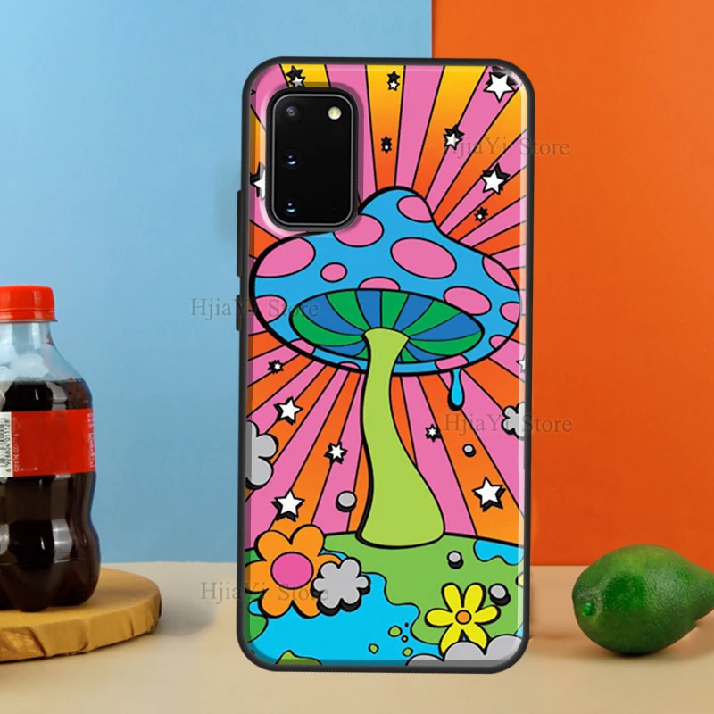 Hippie Mushroom Frog shrooms Case For Samsung Galaxy S21 Ultra S20 FE S8 S9 S10 Plus Note 10 Note 20 S22 Ultra Coque