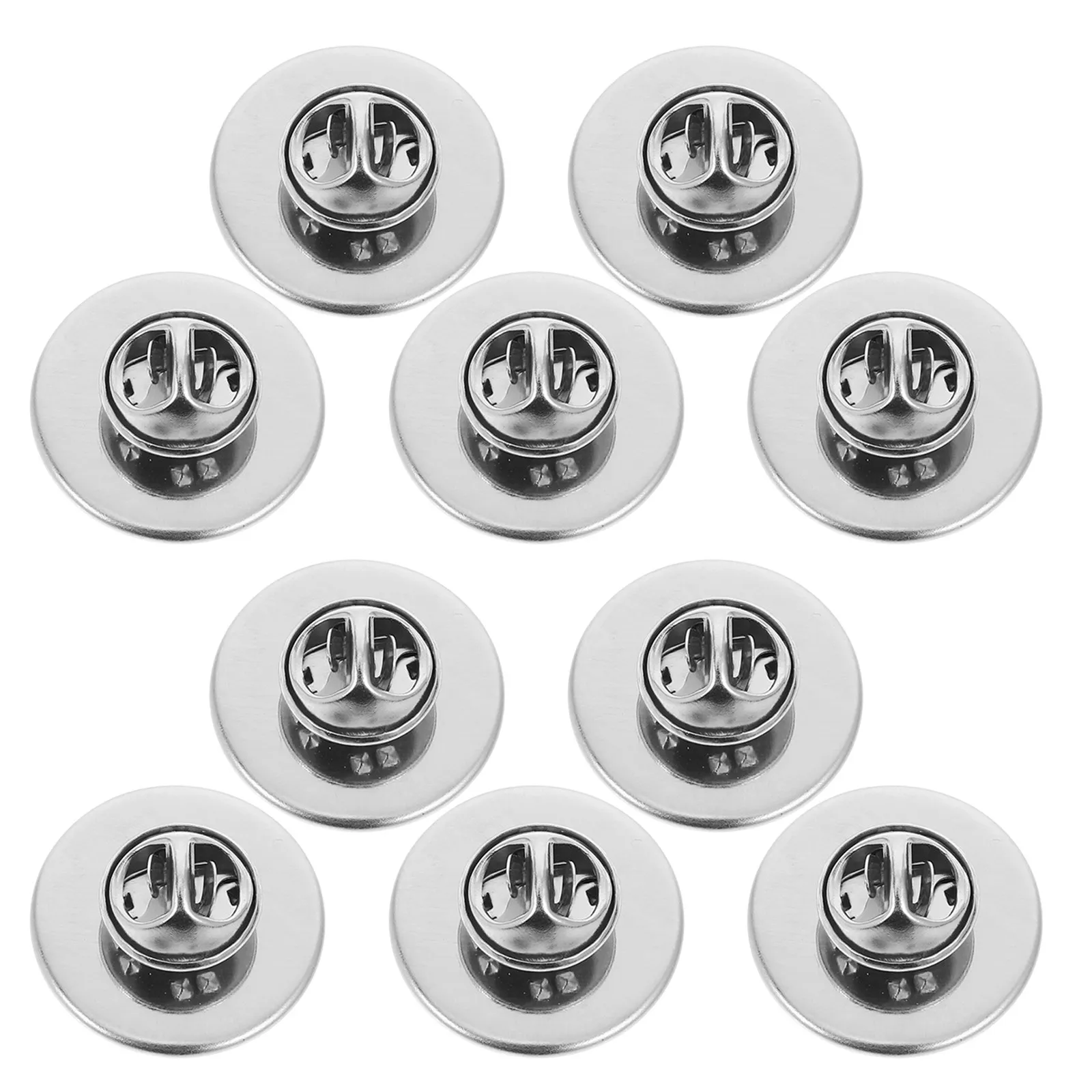 10Pcs Reliable Stainless Steel Pin Backings Locking Clutch Backs for Brooch Making Tie Tacks Lapel Pins Jewelry DIY Craft