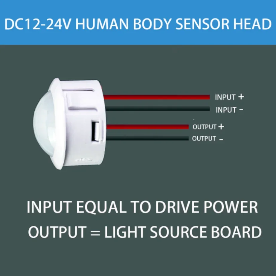 PaaMaa DC 12V 24V PIR Infrared Motion Automatic Sensor Detector Smart IR Light Switch  Human Body Induction Indoor Outdoor Lamp