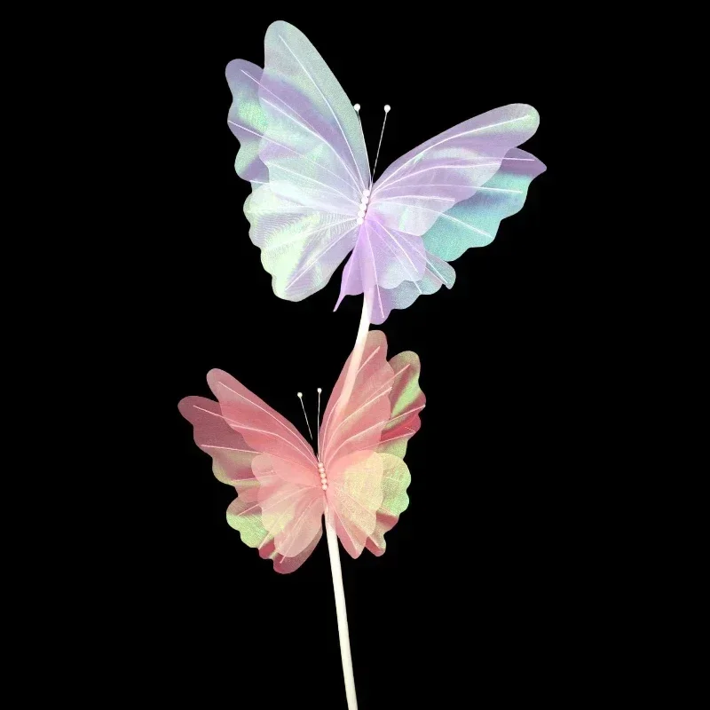 DIA 50CM Artificial Three-dimensional Butterfly Landing Atmosphere Wedding Romantic Festival Decoration Background Props