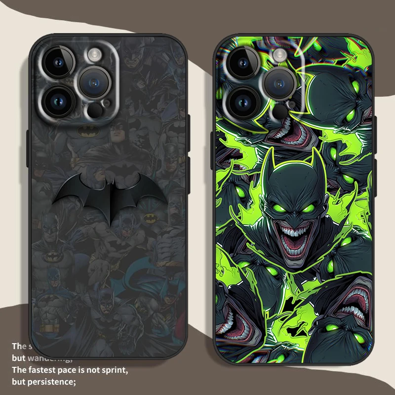 Cool B-Batman Cool Anime For Apple iPhone 15 14 13 12 11 XS XR X 8 7 Pro Max Plus Mini Shockproof Soft Black Phone Case