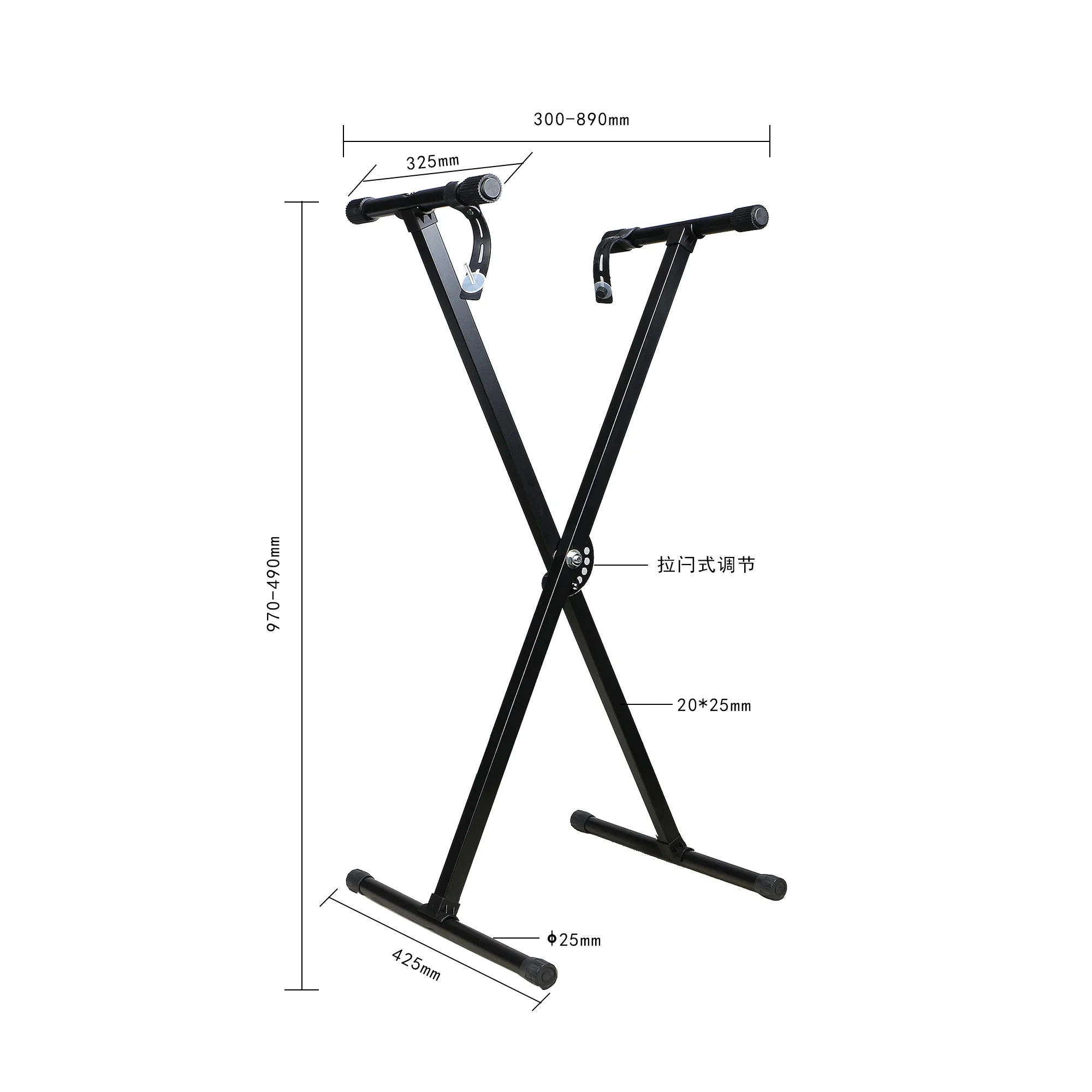 Musical  instruments  keyboard music stand ajustable large single X piano keyboard stand