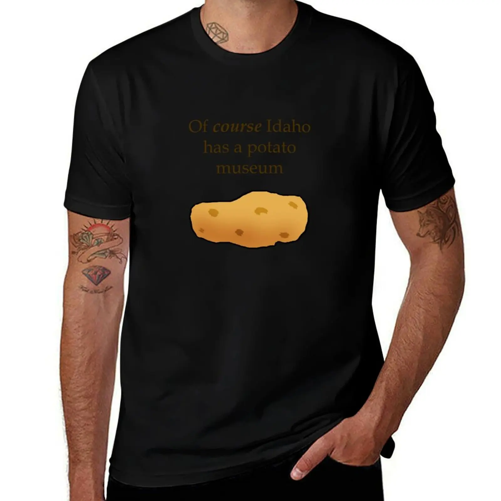 Idaho Potato Museum T-Shirt Basic Solid Tee for Daily Use T-Shirt