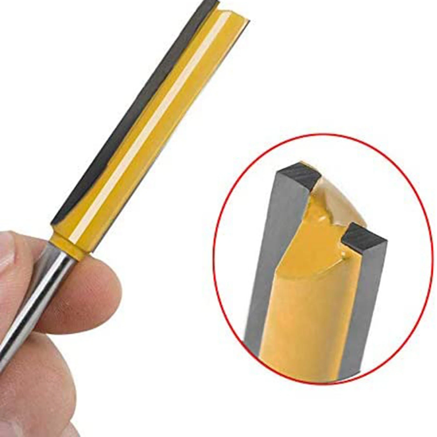 

2 шт. 1/4 дюйма хвостовик с двойной канавкой, прямые фрезы, твердосплавные фрезы для обрезки, деревообрабатывающие канавки, долото