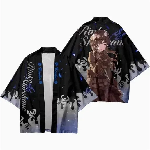 أنيمي دور المتناثرة اليابانية لعبة لعب الأدوار زي ثلاثية الأبعاد الطباعة أعلى رقيقة فضفاضة الكبار سترة كيمونو