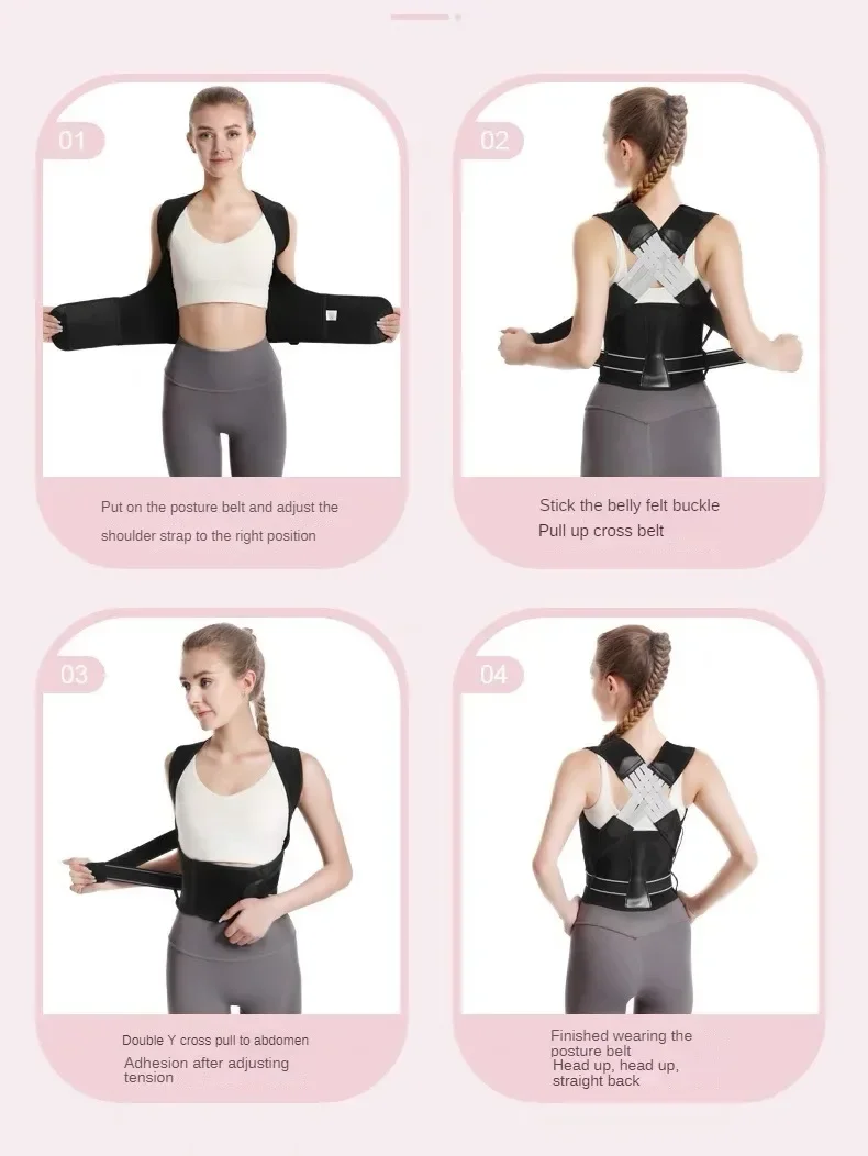 Corrección de postura de hombros y espalda con correas de camello, corrección de forma de cuerpo adulto, cinturón de soporte de espalda masculino y