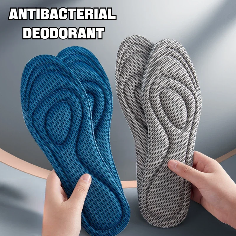 2/4/6Pcs Memory Foam Shoe Insole Men Women Nano Antibacterial Massage Sports Inserts Feet Protector Running Breathable Cushion