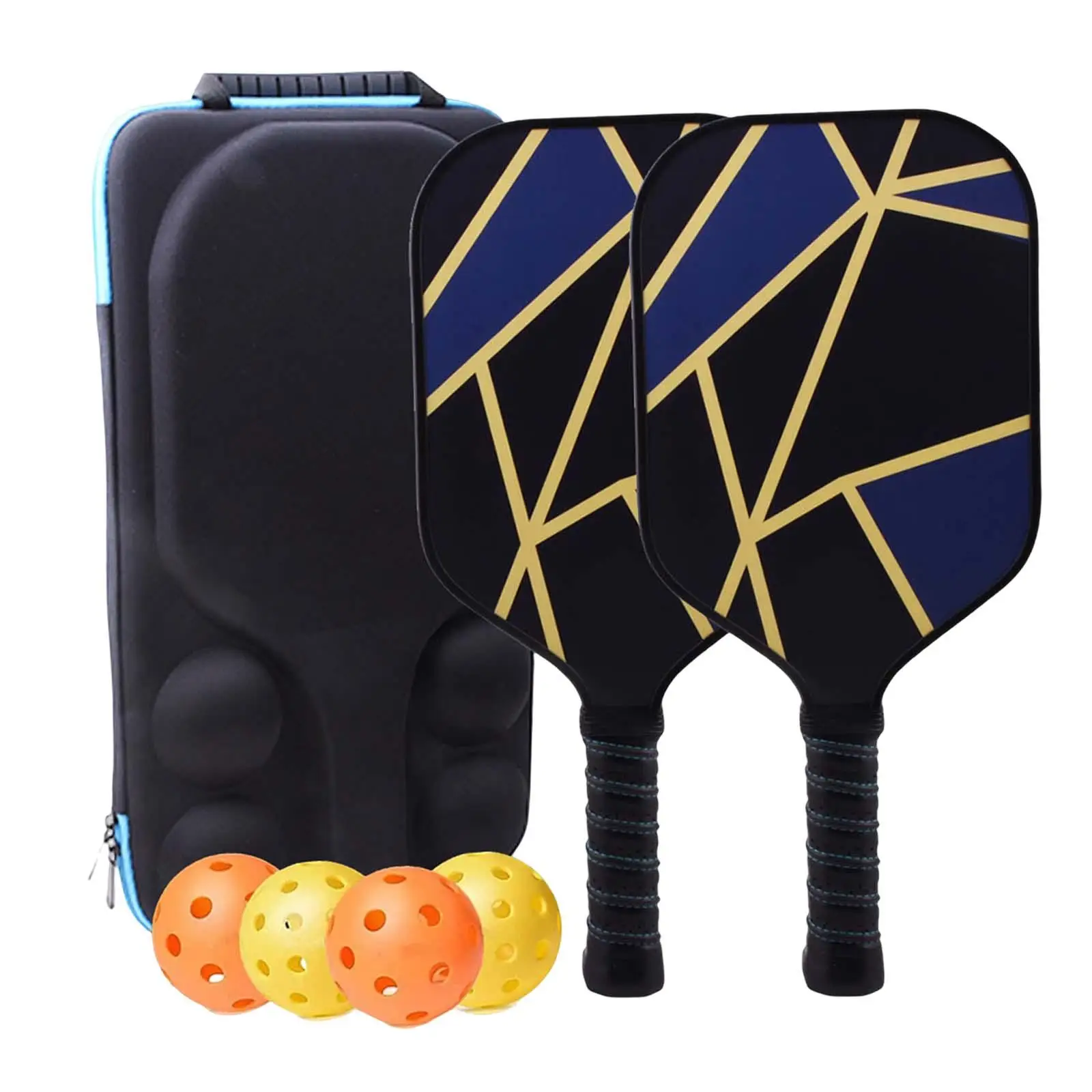 Premium Racquets with Ergonomic Grip W/ 4 Balls Professional Pickleball Rackets Carbon Fiber for Adults Kids