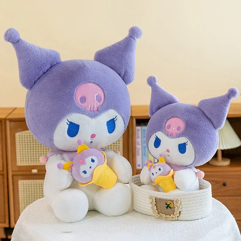 Sanrio kuromi brinquedos de pelúcia kawaii anime plushie bonecas sorvete roxo 40-100cm travesseiros de pelúcia macios presentes de natal para crianças