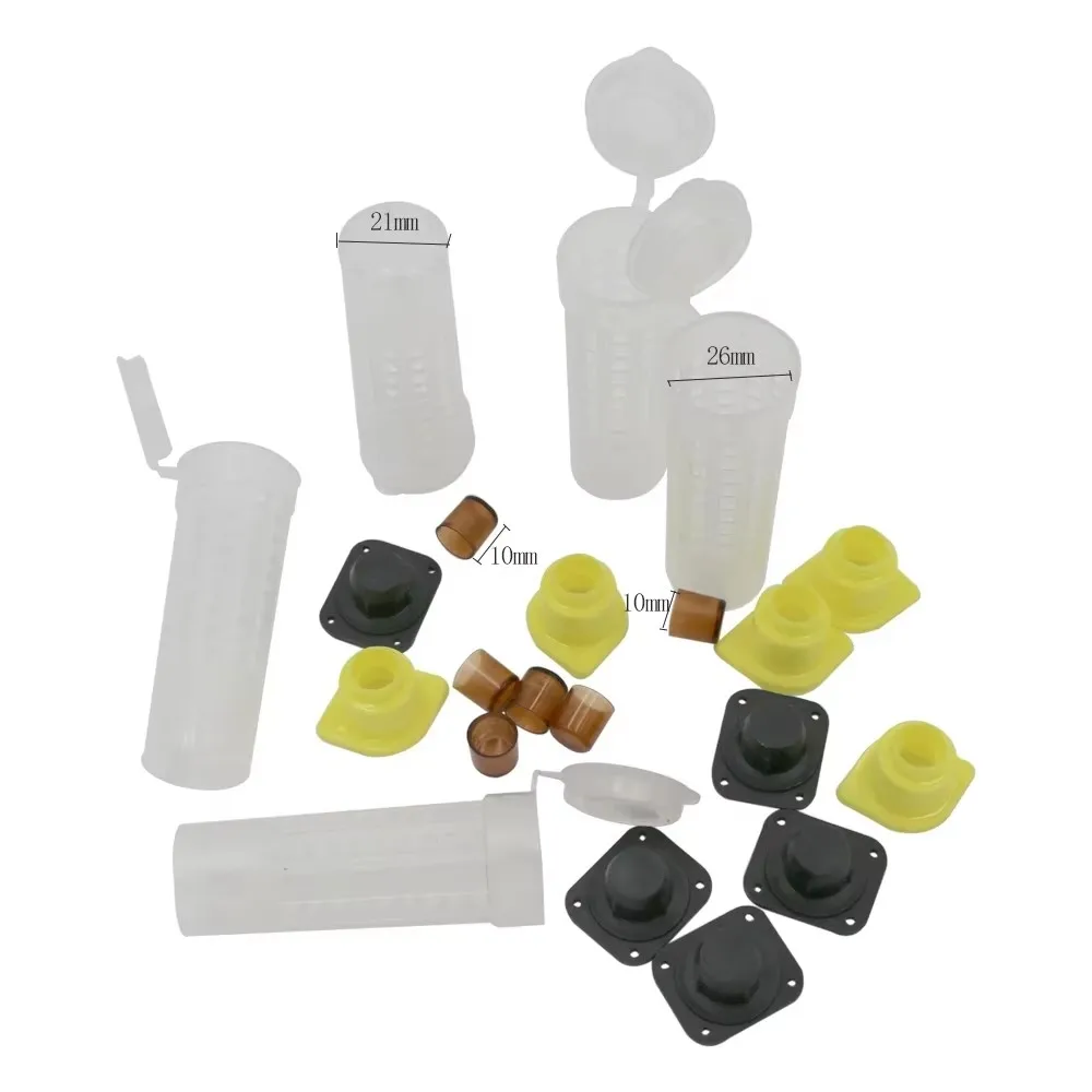 20Sets Queen Bee Roller Cage King Queen Catcher Box Bee Cell Cups Complete Kit Bee Isolation Beekeeping Tool