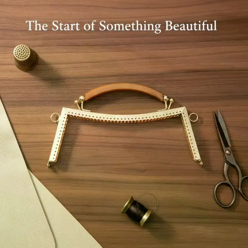 Vintage Mini Metal Kiss Clasp Purse Frame Lock Hardware DIY Handmade Knitted Handbag Craft Making Replacement Fitting Parts