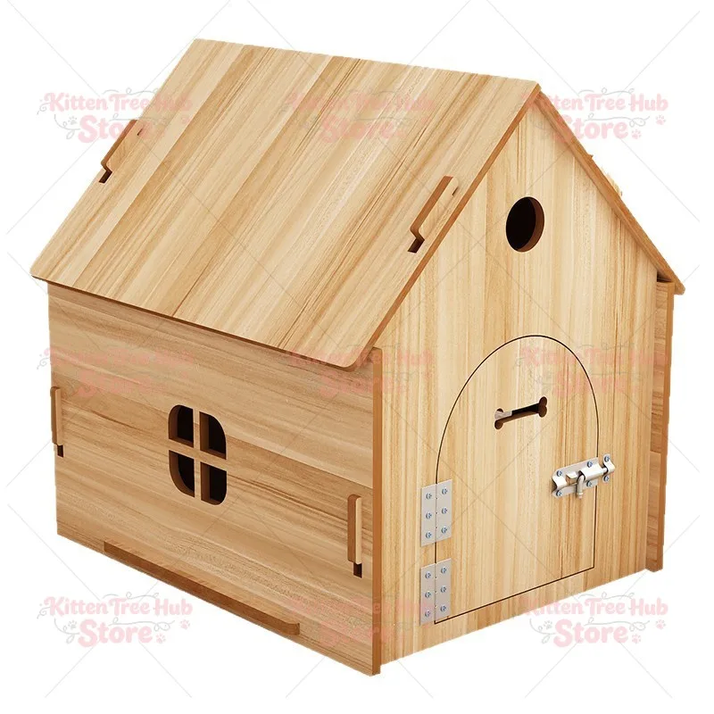 Simple kennel universal for all seasons House type Small dog kennel Cat kennel Outdoor thickened dog cage Cat cage
