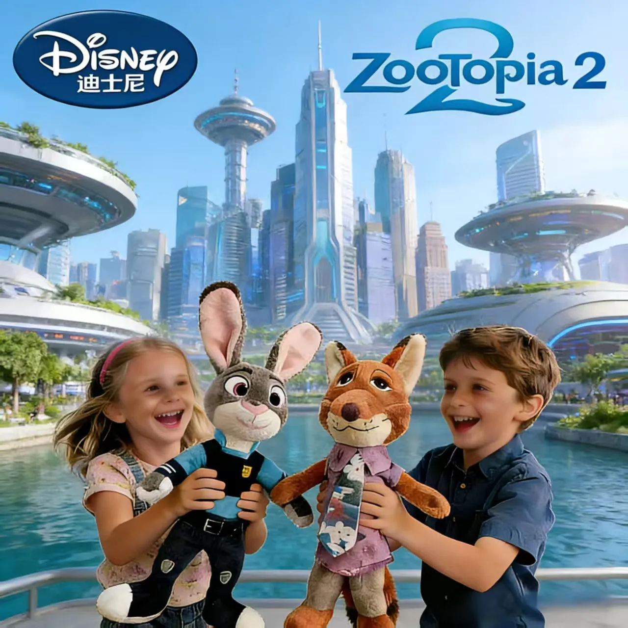 Giocattoli di peluche con personaggi Zootopia - Animali di peluche Nick Wilde&Judy Hopps |   Bambole morbide dei cartoni animati, regalo di compleanno perfetto per bambini e fan