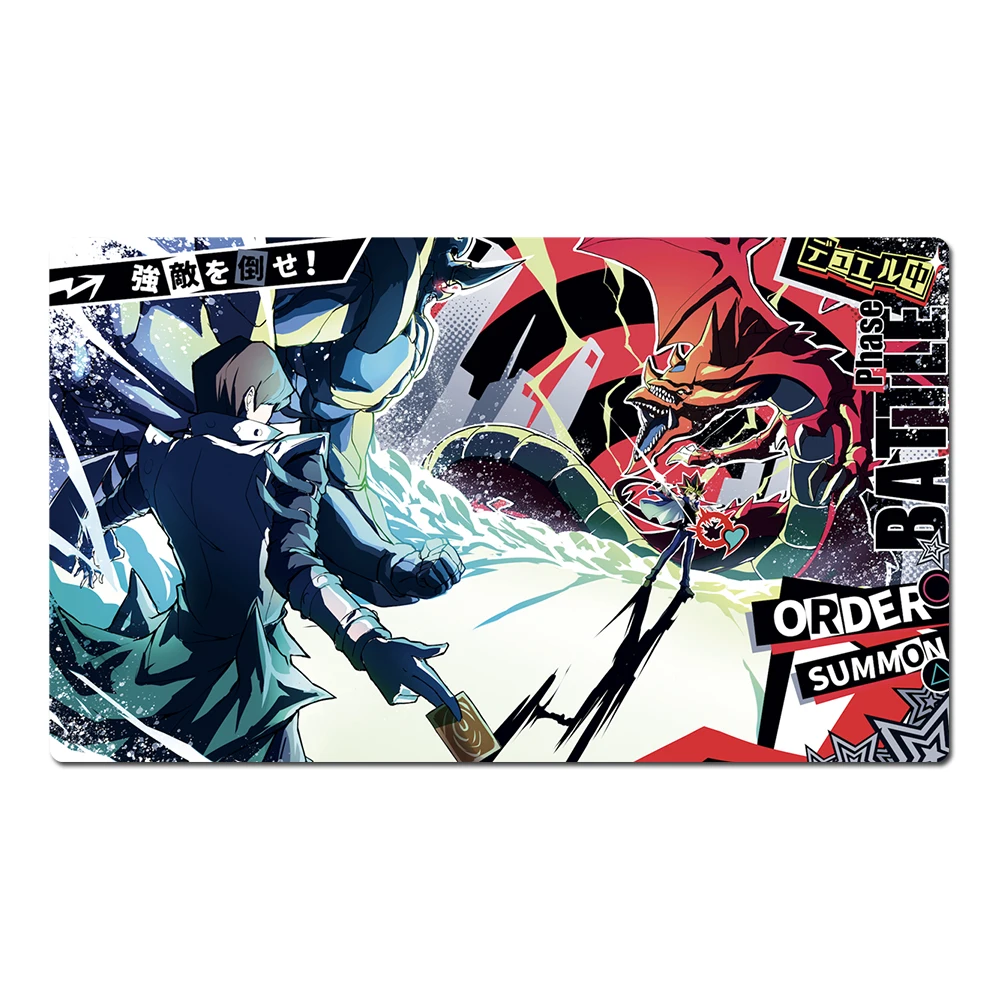 

YuGiOh Playmat Slifer the Sky Dragon Kaiba Seto Trading Card Game Mat TCG CCG Pad Коврик для мыши Настольный коврик Бесплатная сумка 60x35 см