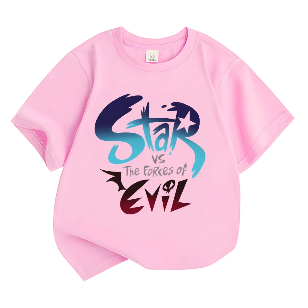 نجمة مقابل. تي شيرت كارتوني من The Forces of Evil للأطفال مطبوع عليه رسوم متحركة ملابس قطنية للأطفال تي شيرت لطيف للأولاد والبنات قمصان عصرية