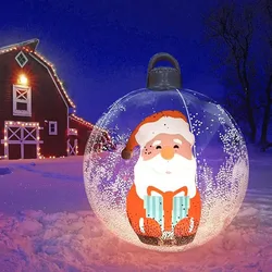60cm Transparent Giant Inflatable Christmas Ball Christmas Ornaments Christmas PVC Inflatable Decorated Ball