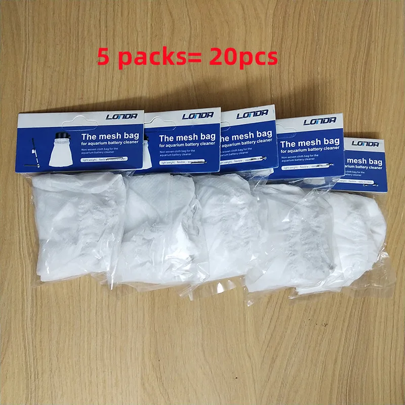 20pcs Easy Clean Filter Mesh Bag for Aquarium Gravel Cleaner Net Bag Fish Tank Water Changer Filter Accessories Reusable Bag