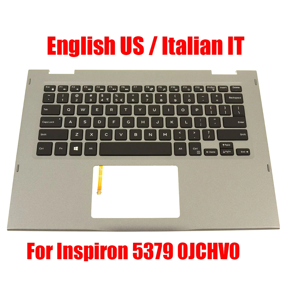 

US / Italian Laptop Palmrest For DELL For Inspiron 13 5379 0VKGNV VKGNV 0JCHV0 JCHV0 With Backlit Gray Upper Case New