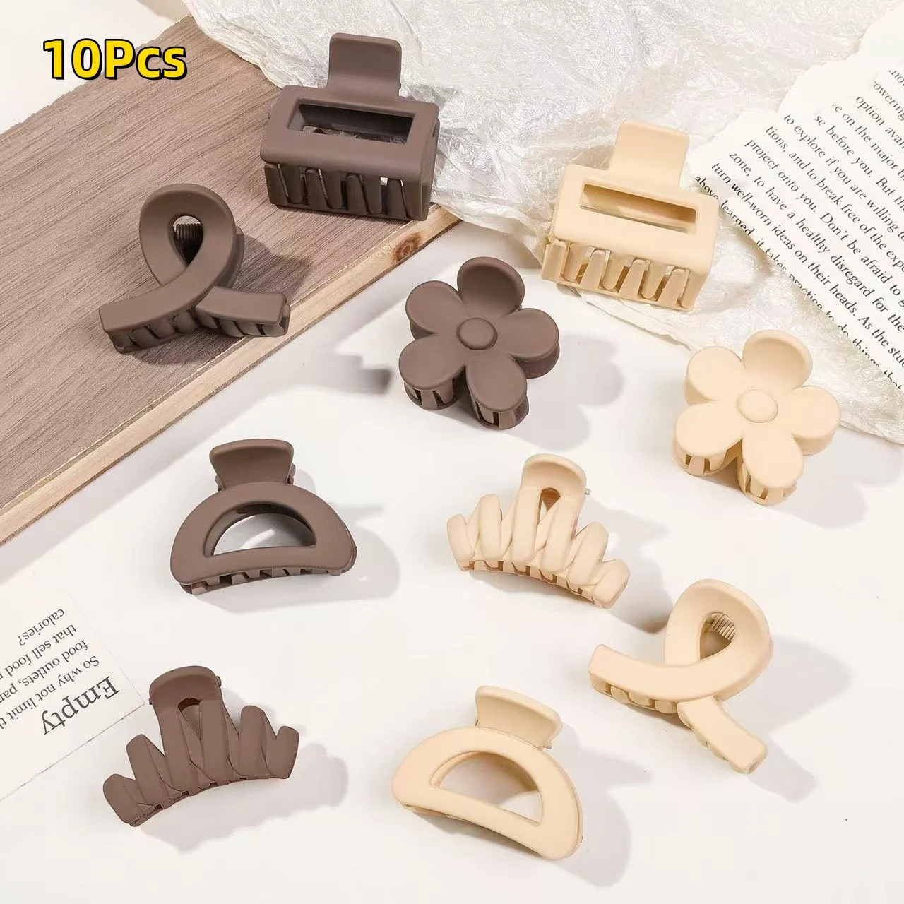 30 Stück polychrome mattierte Haarspangen, kleine Blumen-Haifisch-Clips, geeignet für den täglichen Gebrauch, Kopfbedeckung, Damen- und Mädchen-Haar-Accessoires – Detail 10