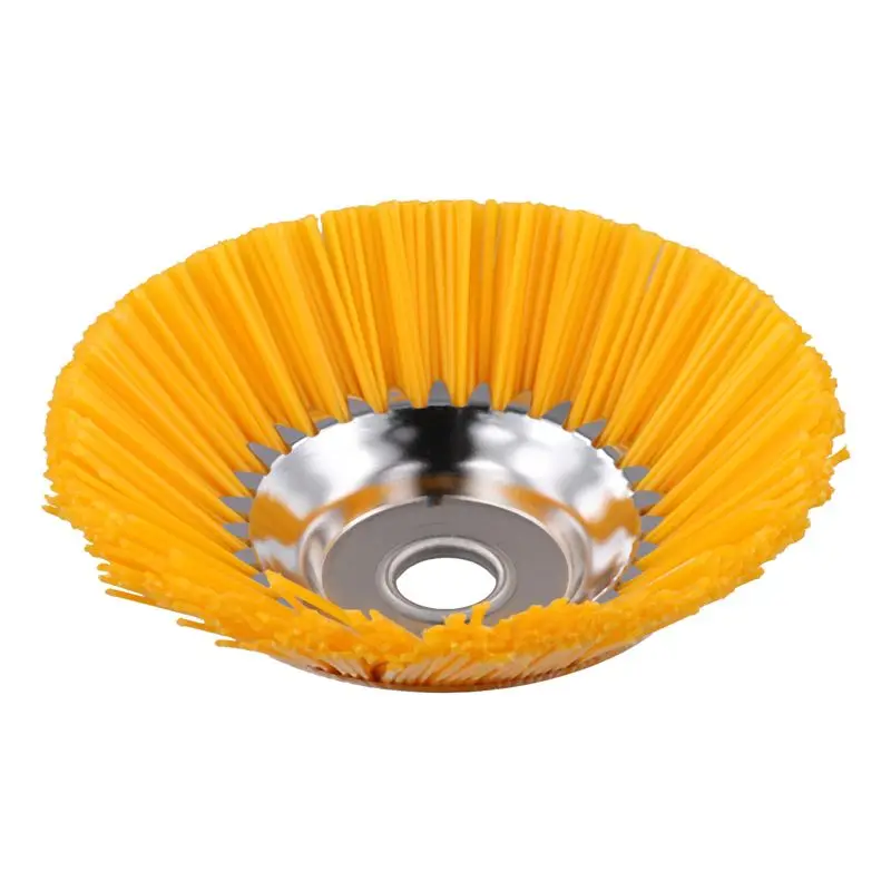 A20F-8Inch Weed Brush Cutter Head Lawn Mower Grass Trimmer Head Nylon Wire Wheel Rotary Weed Brush For Garden Lawnmower