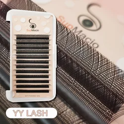 Supmacio YY Lashes Black Soft Invividual Eyelashes Y Shape Volume 2D Eyelash Extension Double Tip Eye Lash Cilios YY Wholesale